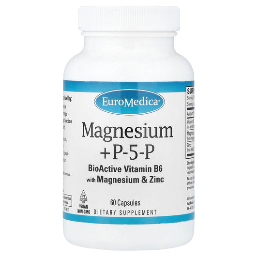 EuroMedica, Magnesium + P5P, 60 Capsules