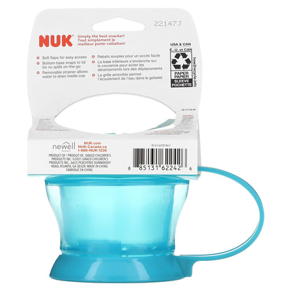 NUK, 2-in-1 Healthy Snacker, 12+ Months, Blue, 1 Snack Container