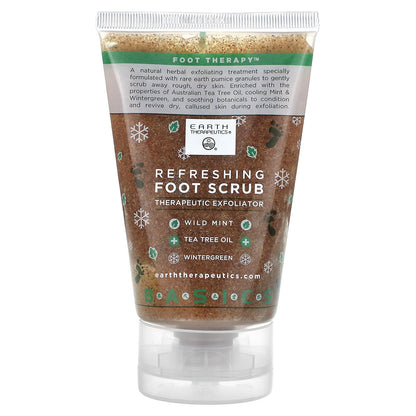 Earth Therapeutics, Basics, Refreshing Foot Scrub, Therapeutic Exfoliator, 4 fl oz (118 ml)