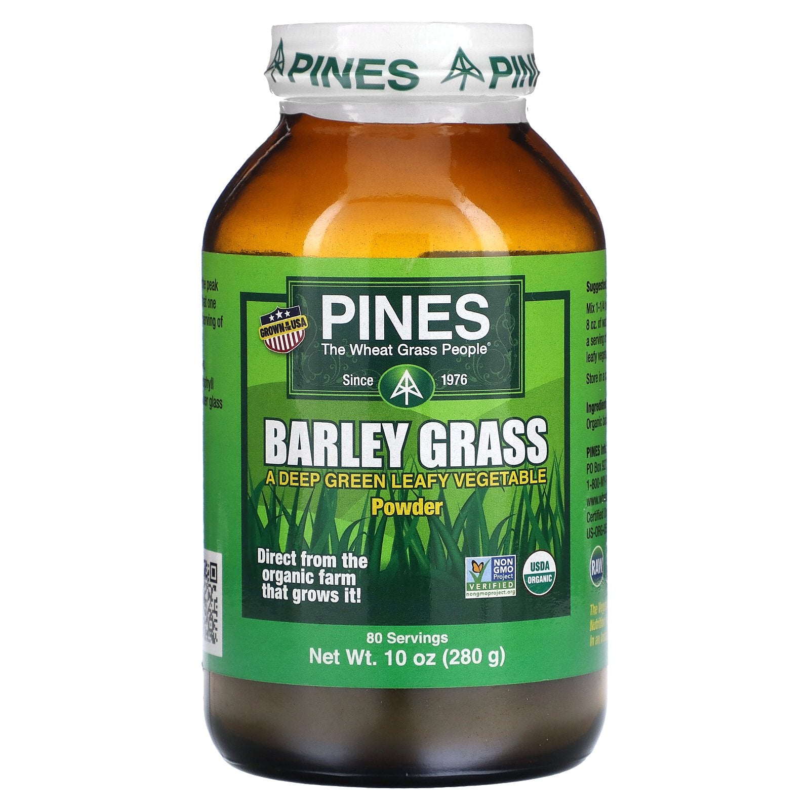 Pines International, Barley Grass Powder, 10 oz (280 g)