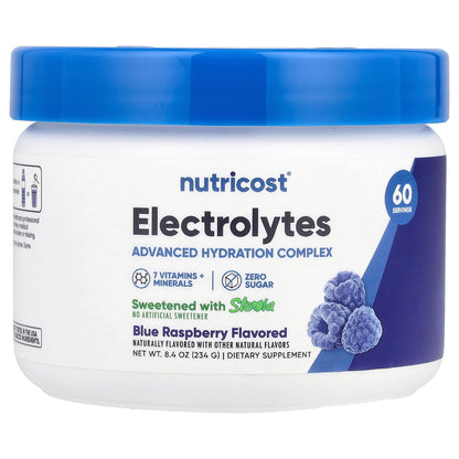 Nutricost, Electrolytes, Advanced Hydration Complex, Blue Raspberry, 8.4 oz (234 g)