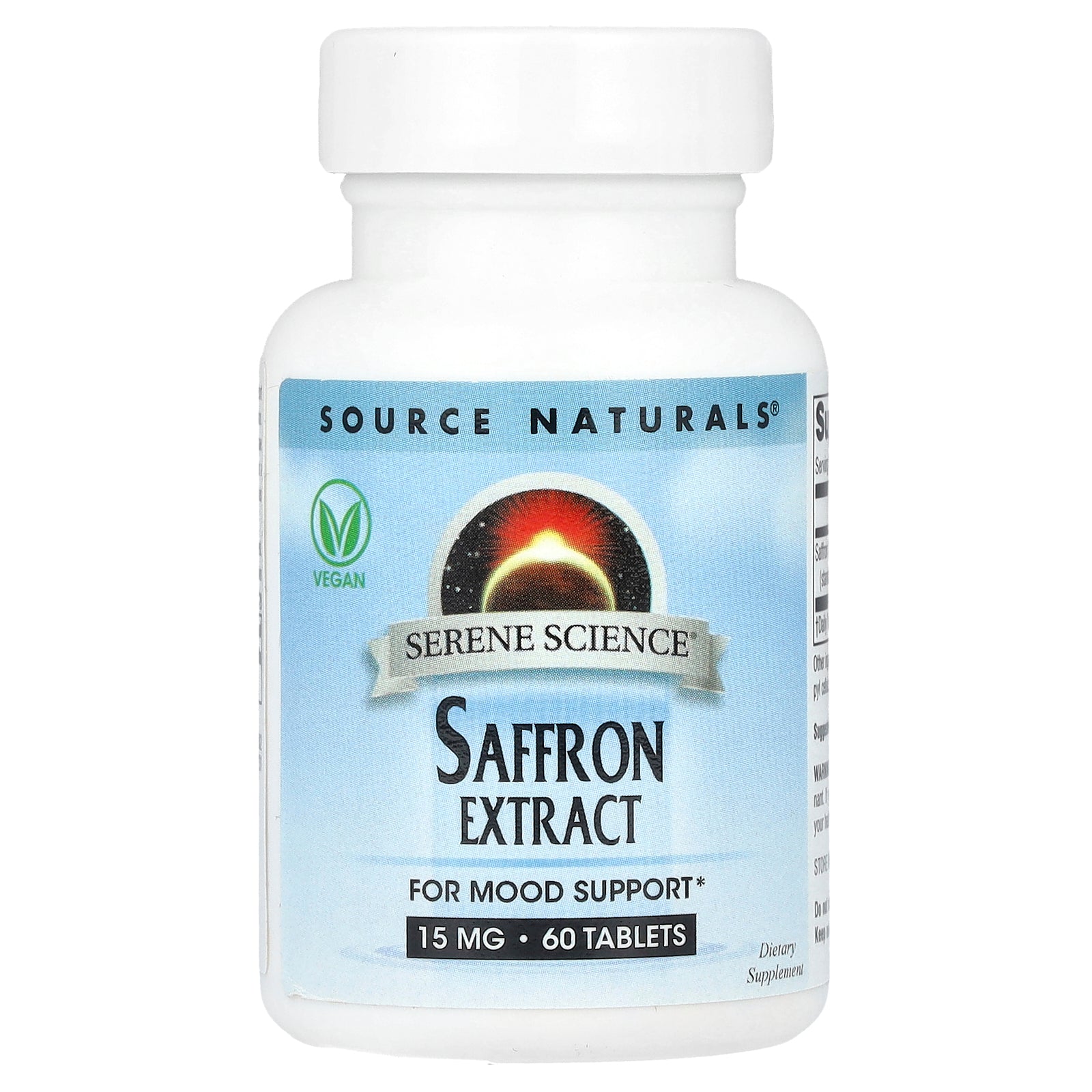 Source Naturals, Serene Science®, Saffron Extract, 15 mg, 60 Tablets