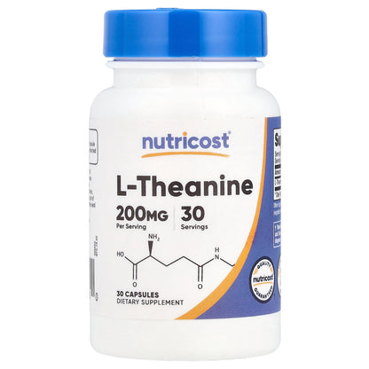 Nutricost, L-Theanine, 200 mg, 30 Capsules