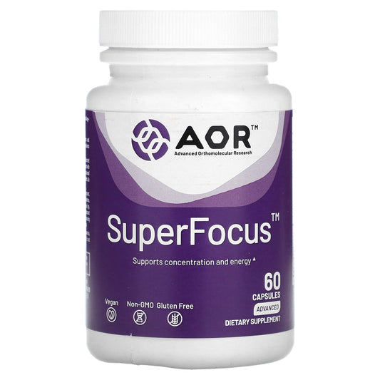 Advanced Orthomolecular Research AOR, SuperFocus, 60 Capsules