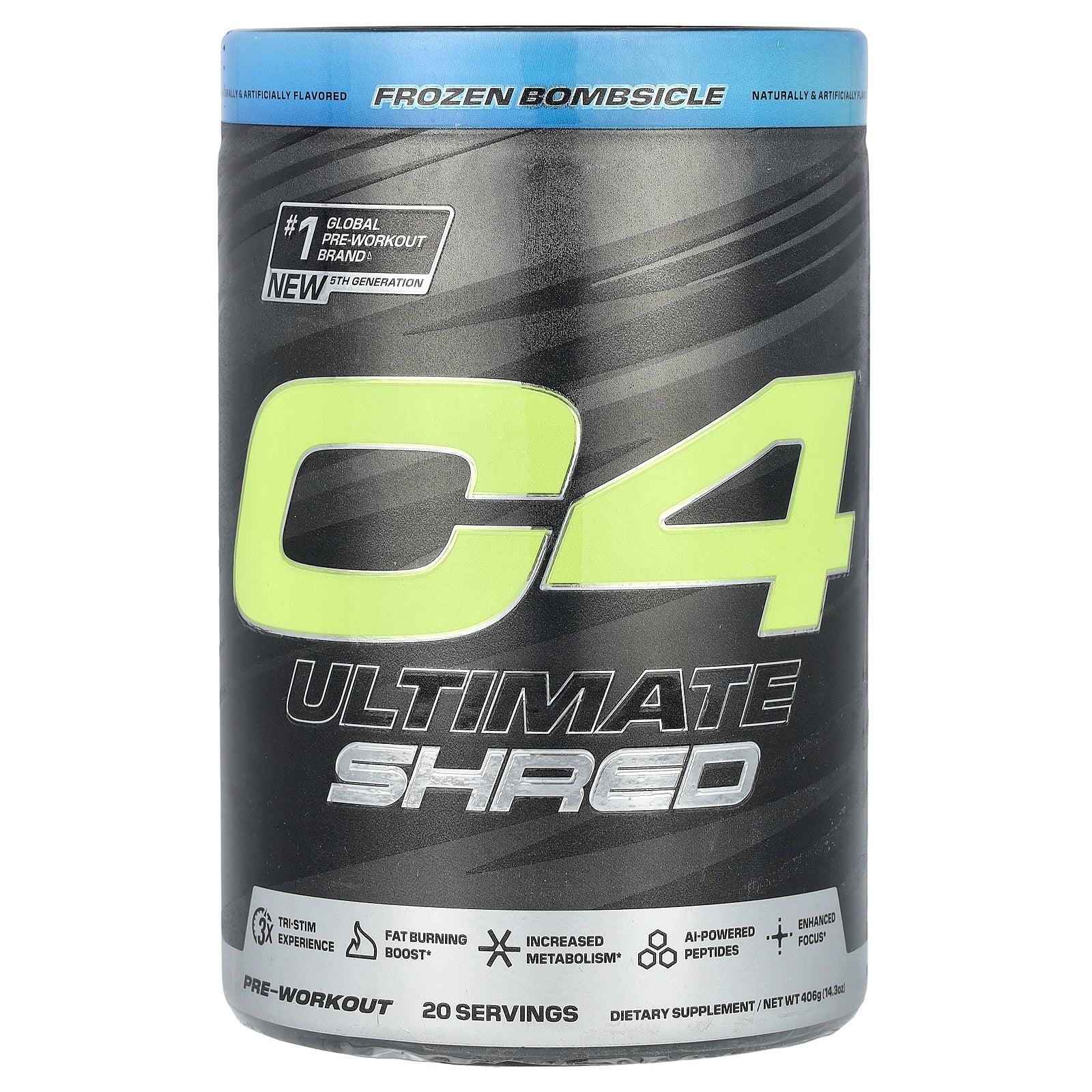C4 / Cellucor, C4 Ultimate Shred, Pre-Workout, Frozen Bombsicle, 14.3 oz (406 g)
