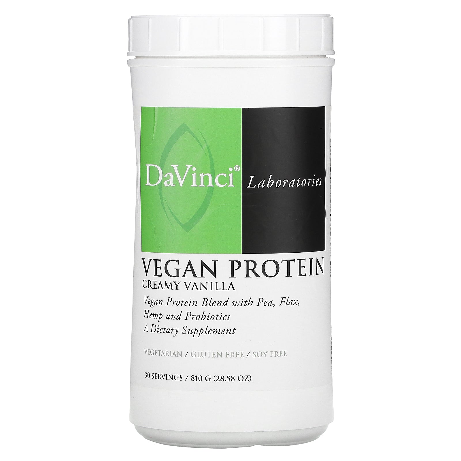 DaVinci Laboratories, Vegan Protein, Creamy Vanilla, 28.58 oz (810 g)