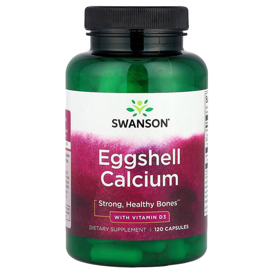 Swanson, Eggshell Calcium With Vitamin D3, 120 Capsules