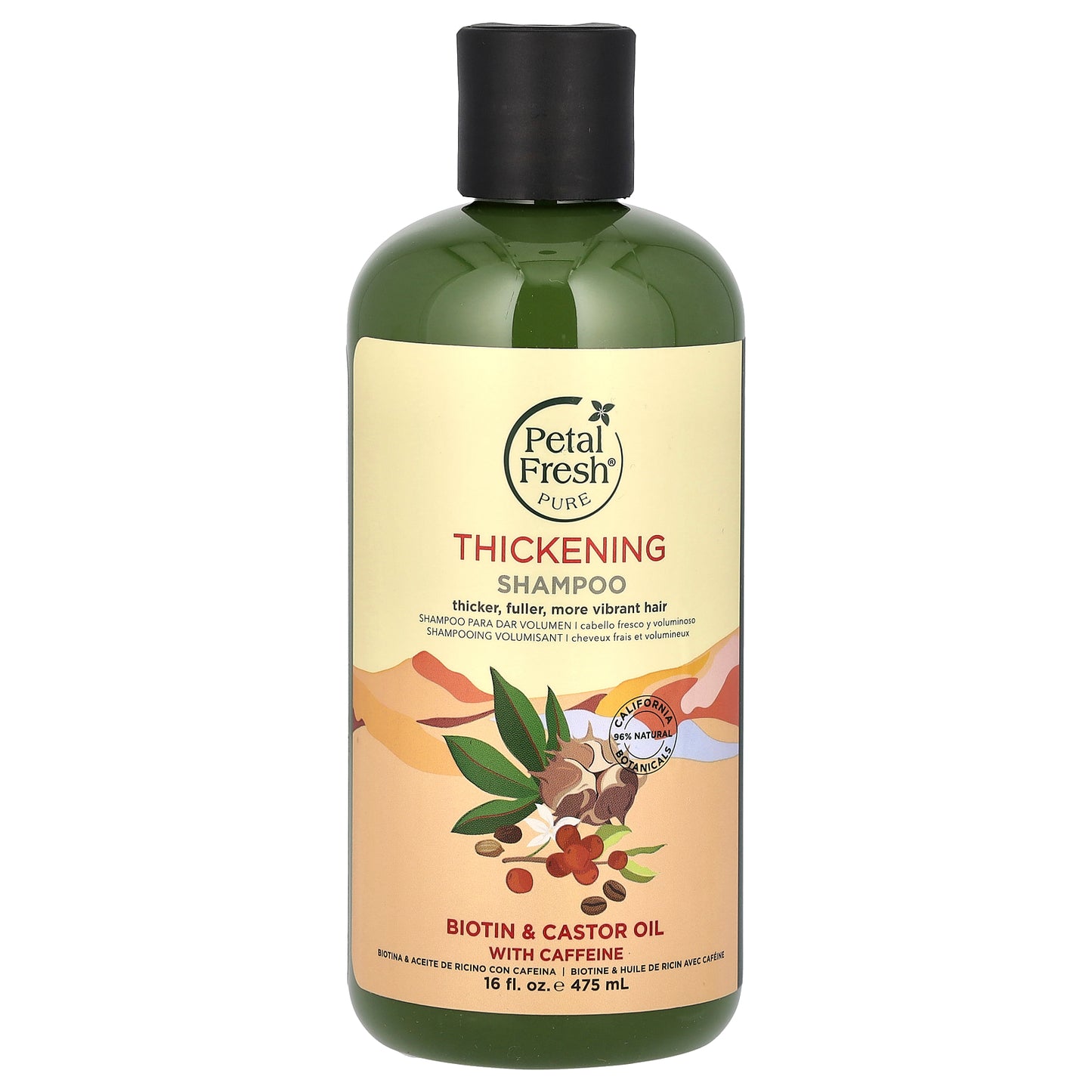 Petal Fresh, Pure, Thickening Shampoo, Biotin & Castor Oil With Caffeine, 16 fl oz (475 ml)