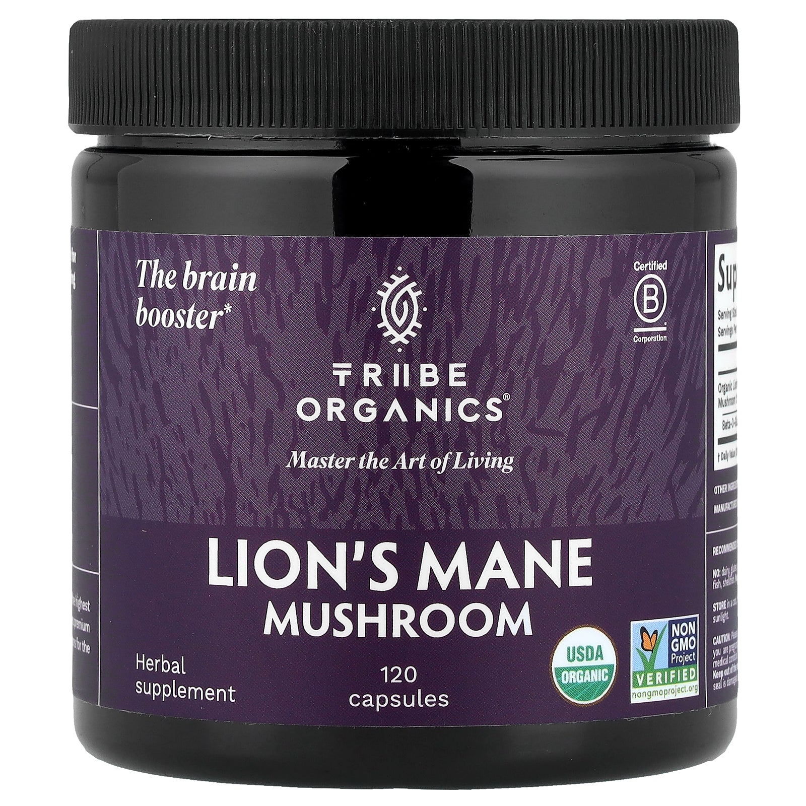 Tribe Organics, Lion's Mane Mushroom, 120 Capsules