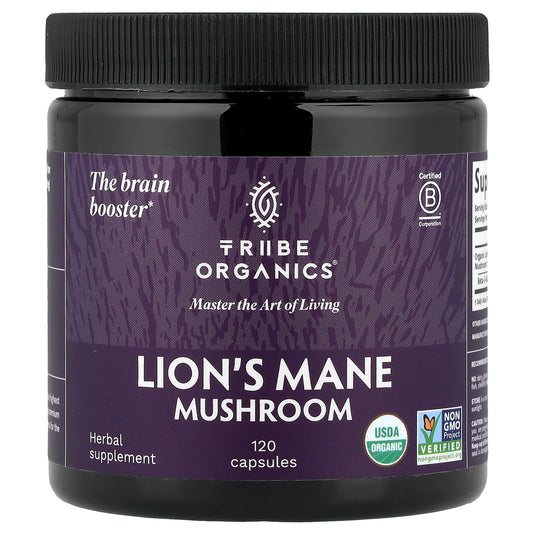 Tribe Organics, Lion's Mane Mushroom, 120 Capsules