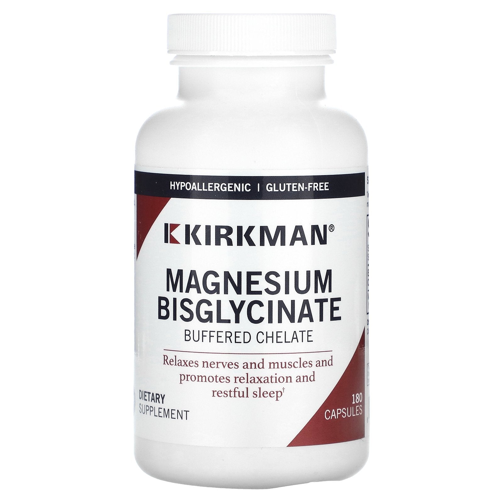 Kirkman Labs, Magnesium Bisglycinate, Buffered Chelate, 180 Capsules (50 mg per Capsule)