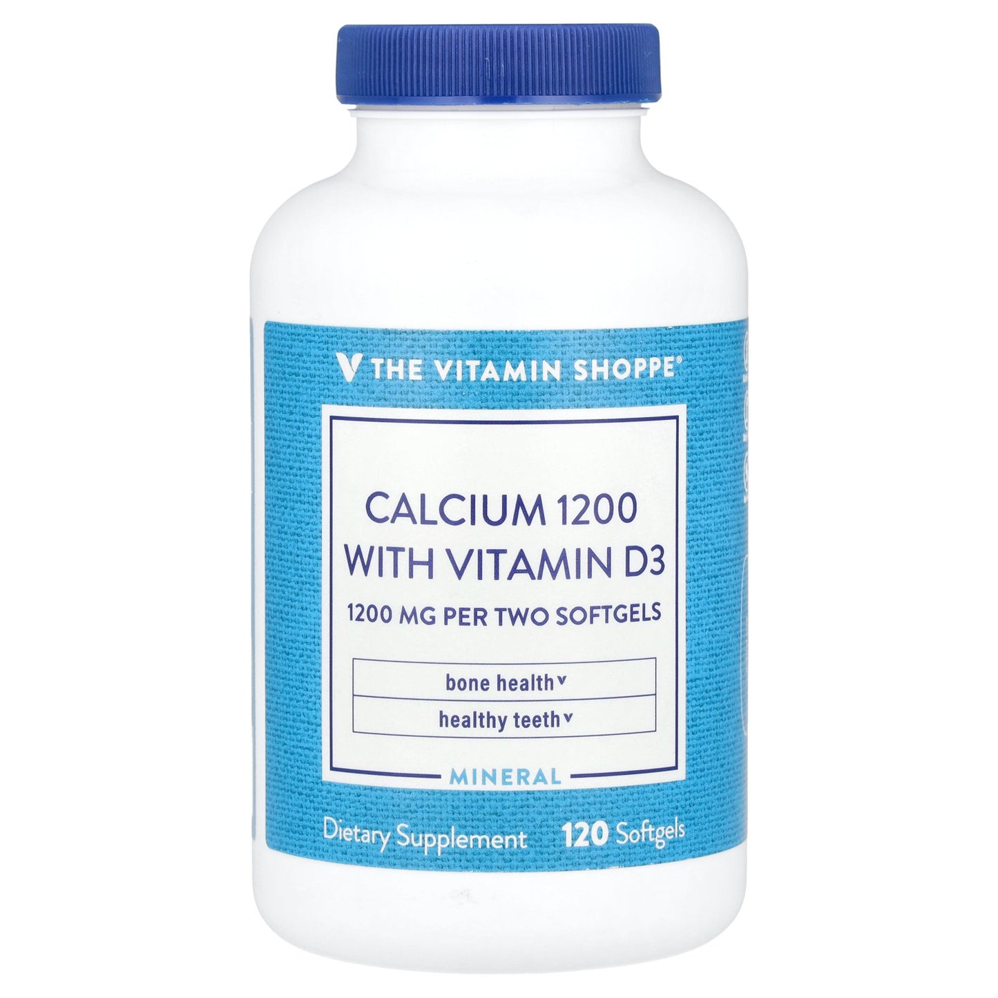 The Vitamin Shoppe, Calcium 1200 with Vitamin D3, 120 Softgels