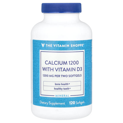 The Vitamin Shoppe, Calcium 1200 with Vitamin D3, 120 Softgels
