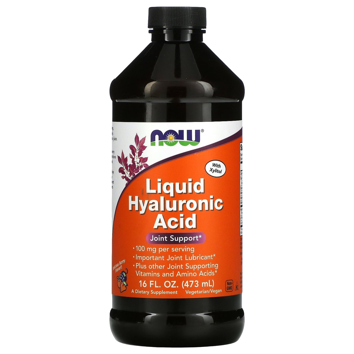 NOW Foods, Liquid Hyaluronic Acid, Berry, 100 mg, 16 fl oz (473 ml)