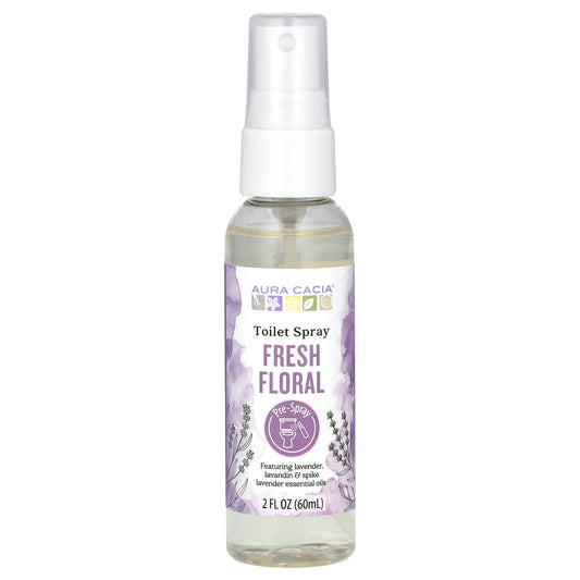 Aura Cacia, Toilet Spray, Fresh Floral, 2 fl oz (60 ml)