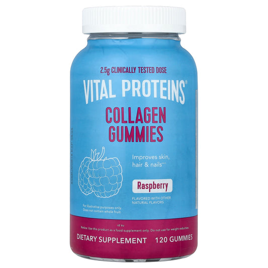Vital Proteins, Collagen Gummies, Raspberry, 120 Gummies (0.625 g per Gummy)