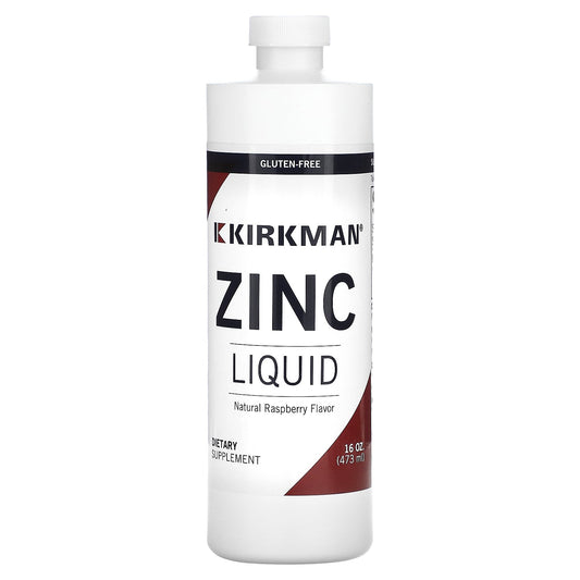 Kirkman Labs, Zinc Liquid, Natural Raspberry, 16 oz (473 ml) (20 mg per Serving)