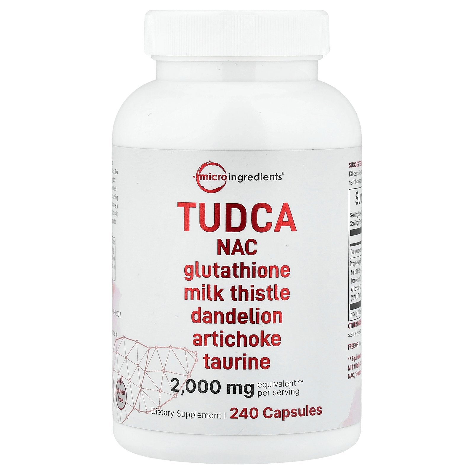 Micro Ingredients, TUDCA, 240 Capsules