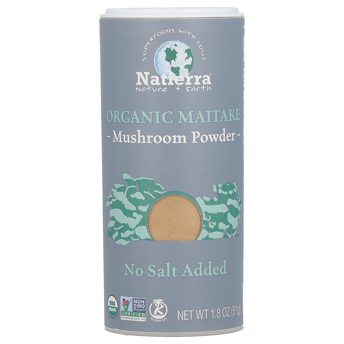 Natierra, Organic Maitake Mushroom Powder Shaker, 1.8 oz (51 g)