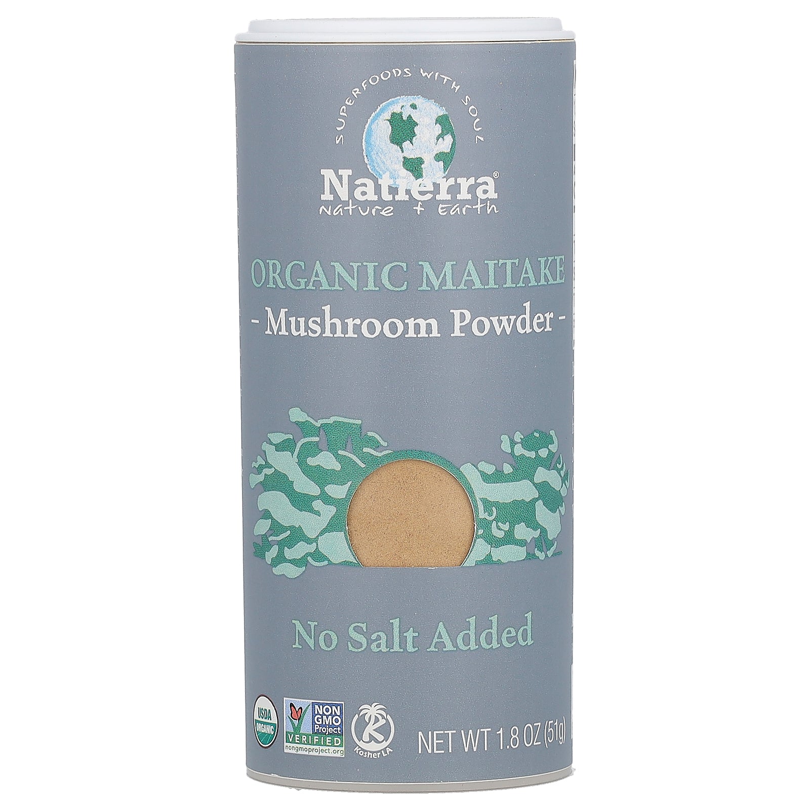 Natierra, Organic Maitake Mushroom Powder Shaker, 1.8 oz (51 g)