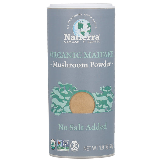 Natierra, Organic Maitake Mushroom Powder Shaker, 1.8 oz (51 g)