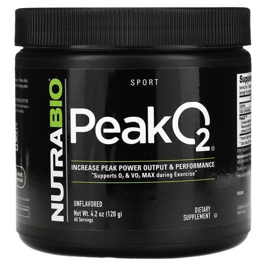 NutraBio, Peak O2, Unflavored, 4.2 oz (120 g)