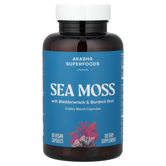 Akasha Superfoods, Sea Moss, 60 Vegan Capsules