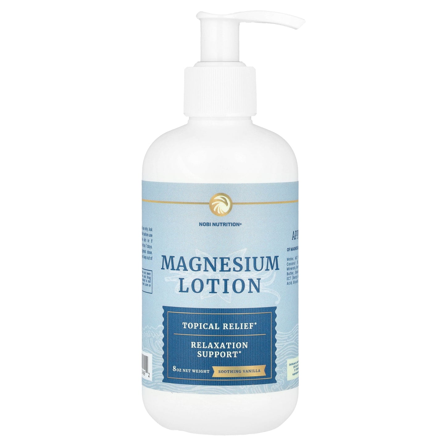 Nobi Nutrition, Magnesium Lotion, Soothing Vanilla, 8 oz