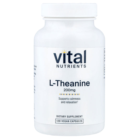 Vital Nutrients, L-Theanine, 200 mg, 120 Vegan Capsules