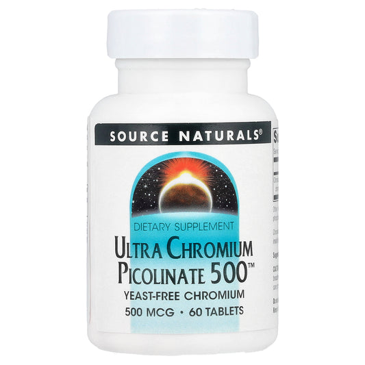 Source Naturals, Ultra Chromium Picolinate 500™, 500 mcg, 60 Tablets