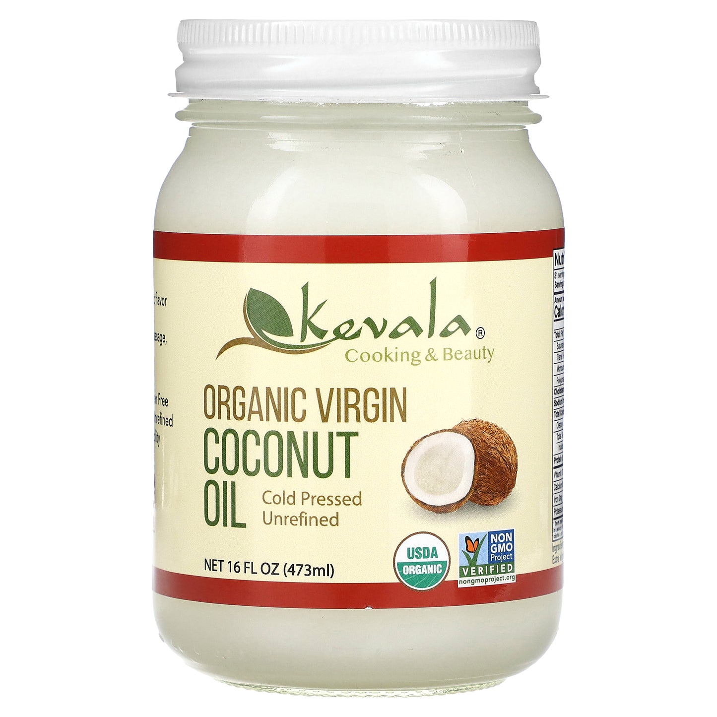 Kevala, Organic Virgin Coconut Oil, 16 fl oz (473 ml)