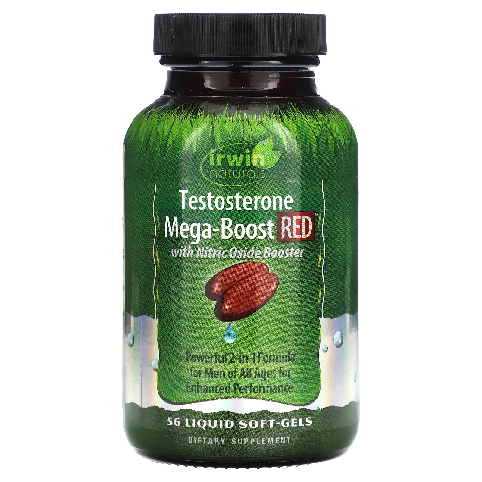 Irwin Naturals, Testosterone Mega-Boost Red, 56 Liquid Soft-Gels