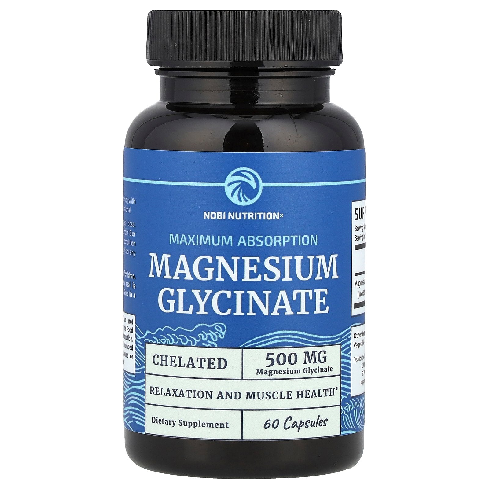 Nobi Nutrition, Magnesium Glycinate, 60 Capsules (250 mg per Capsule)