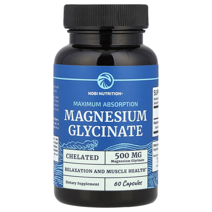 Nobi Nutrition, Magnesium Glycinate, 60 Capsules (250 mg per Capsule)
