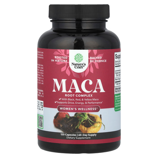 Nature's Craft, Women's Wellness, Maca Root Complex, 120 Capsules