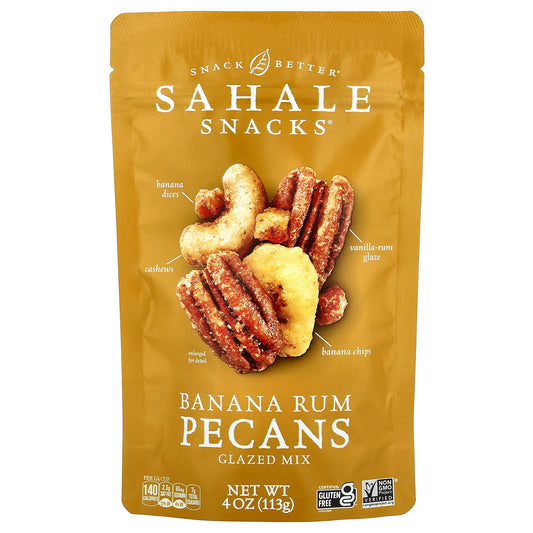 Sahale Snacks, Glazed Mix, Banana Rum Pecans, 4 oz (113 g)