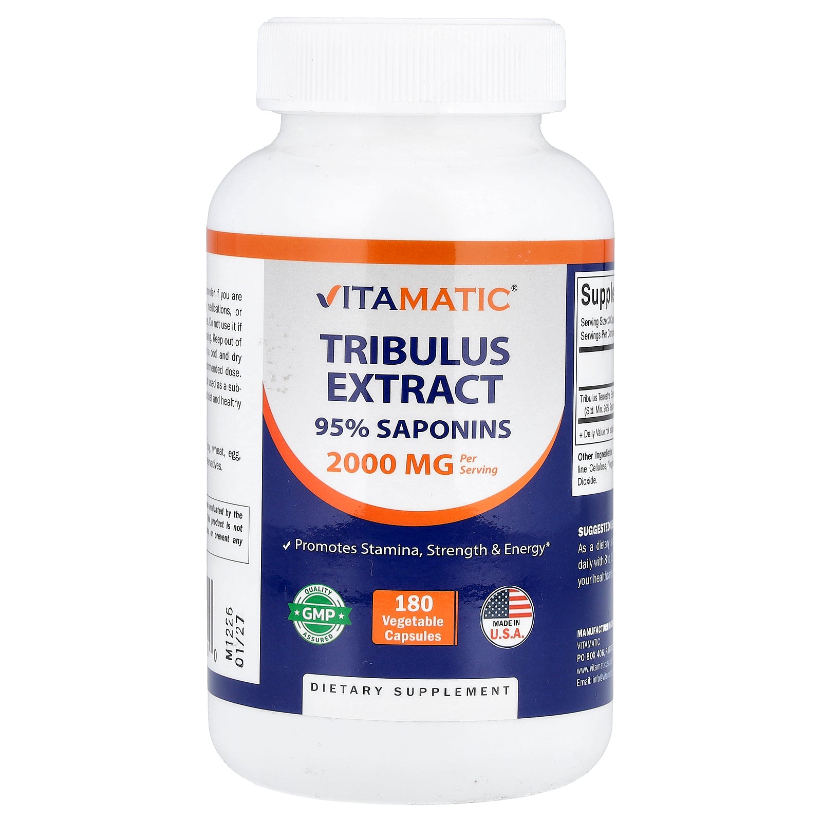 Vitamatic, Tribulus Extract, 180 Vegetable Capsules (666 mg per Capsule)