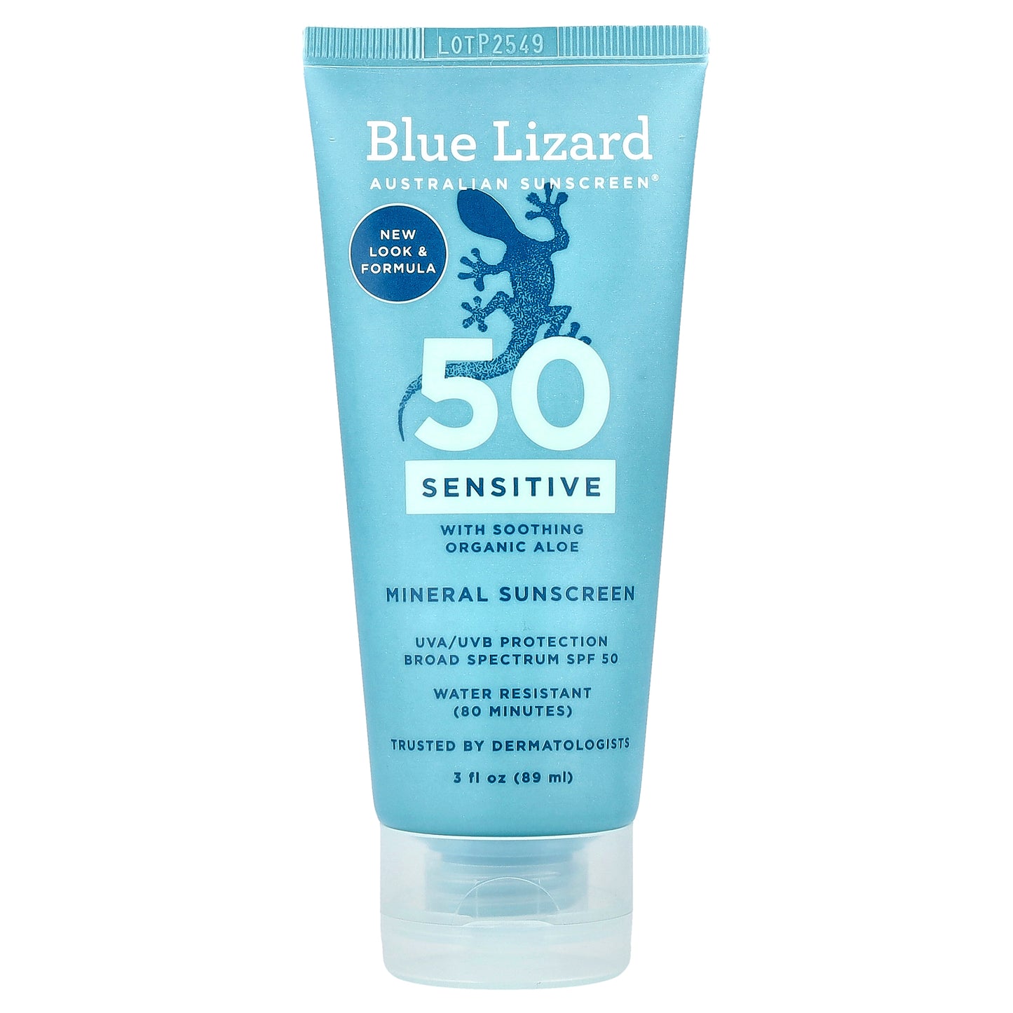 Blue Lizard Australian Sunscreen, Sensitive Mineral Sunscreen, SPF 50, 3 fl oz (89 ml)