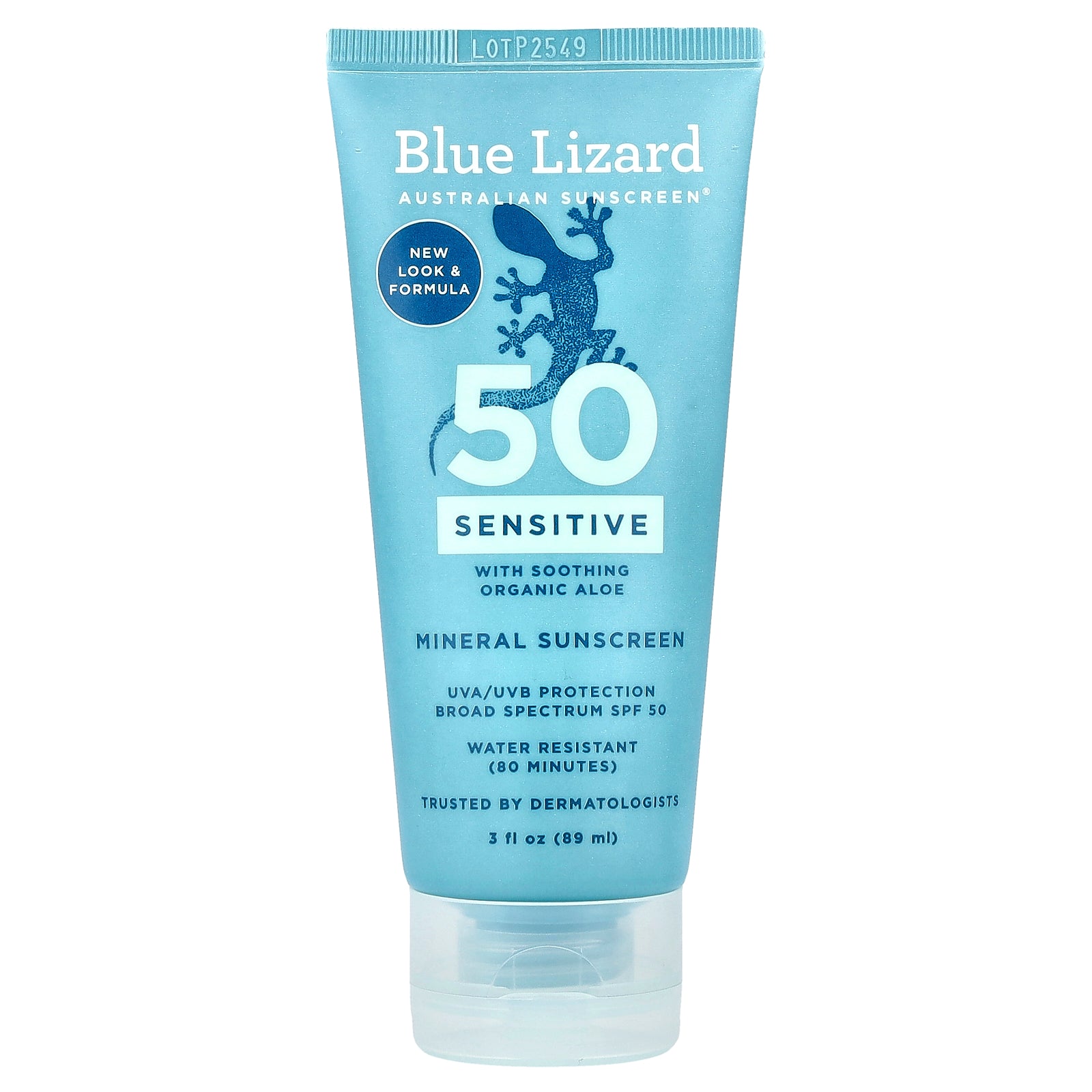 Blue Lizard Australian Sunscreen, Sensitive Mineral Sunscreen, SPF 50, 3 fl oz (89 ml)