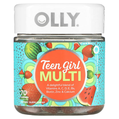 OLLY, Teen Girl Multi Gummies, Berry Melon Besties, 70 Gummies