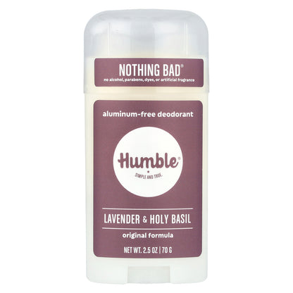 Humble Brands, Aluminum-Free Deodorant, Lavender & Holy Basil , 2.5 oz (70 g)