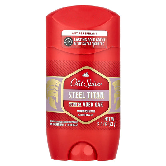Old Spice, Steel Titan Antiperspirant & Deodorant, Aged Oak, 2.6 oz (73 g)