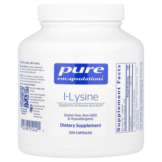 Pure Encapsulations, L-Lysine, 270 Capsules (500 mg per Capsule)