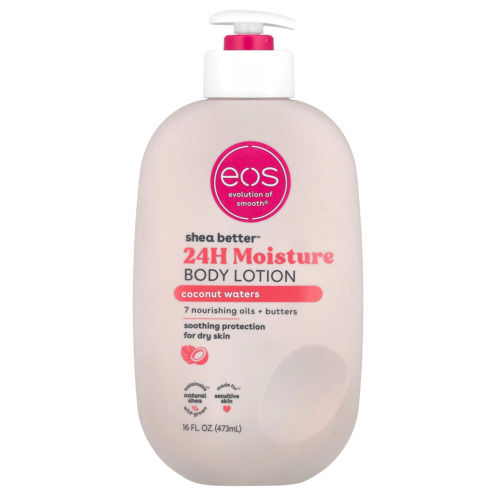 EOS, Shea Better™, 24H Moisture Body Lotion, Coconut Waters, 16 fl oz (473 ml)