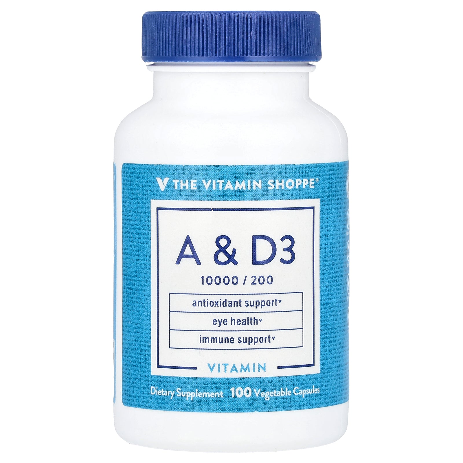 The Vitamin Shoppe, Vitamin A & D3, 100 Vegetable Capsules