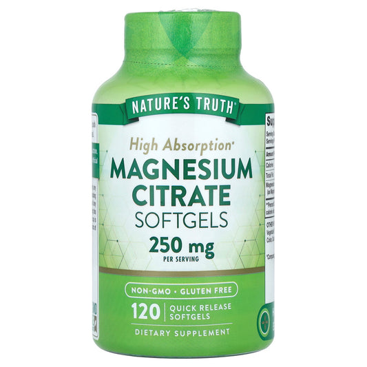 Nature's Truth, Magnesium Citrate, 120 Quick Release Softgels (125 mg per Softgel)