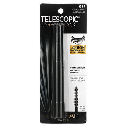 L'Oréal, Telescopic Carbon Black Mascara, 935 Carbon Black, 0.27 fl oz (8 ml)