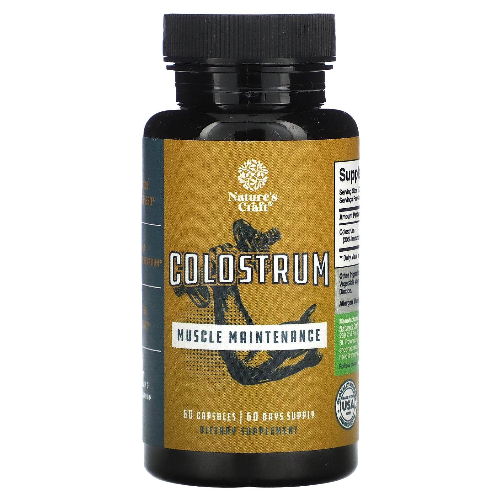 Nature's Craft, Colostrum, 500 mg, 60 Capsules