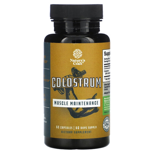 Nature's Craft, Colostrum, 500 mg, 60 Capsules