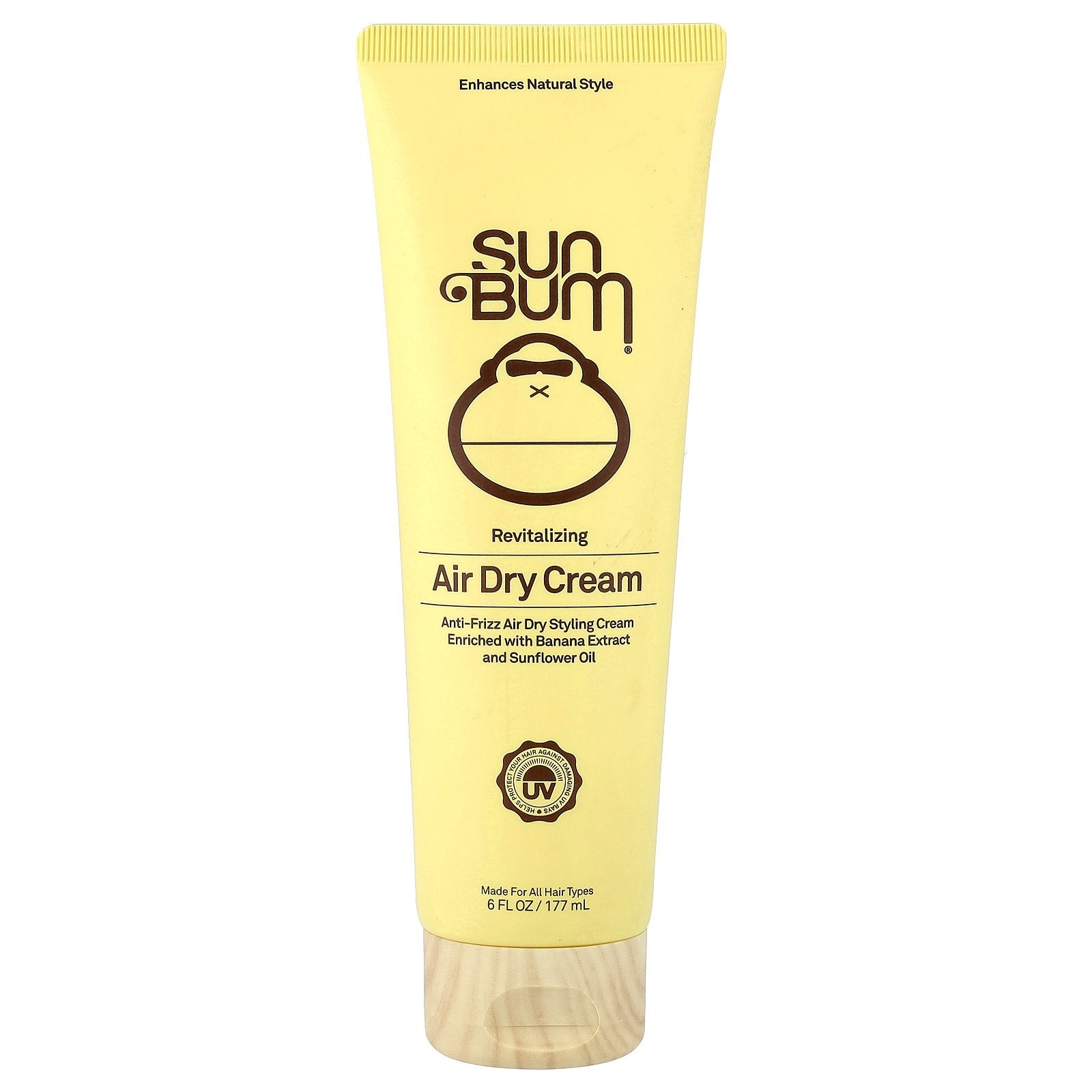 Sun Bum, Revitalizing, Air Dry Cream, For All Hair Types, 6 fl oz (177 ml)